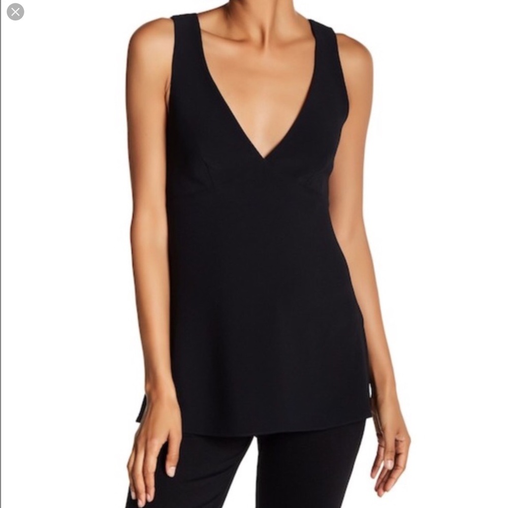 Theory V neck satin tank